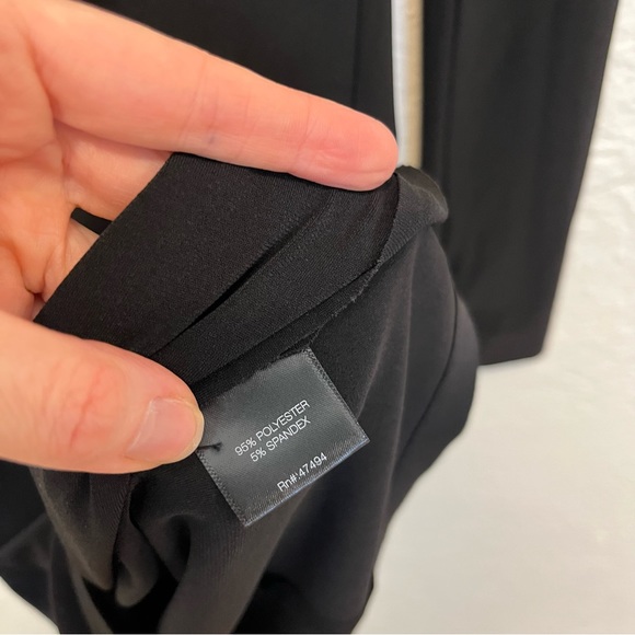 Norma Kamali Black Dress Turtle Long Sleeve Thumbholes Medium 38 - Picture 6 of 9